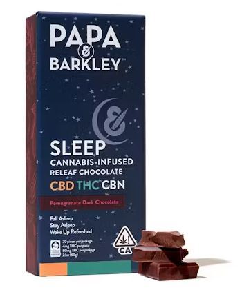 Pomegranate Sleep Releaf CBN Dark Chocolate Bar
