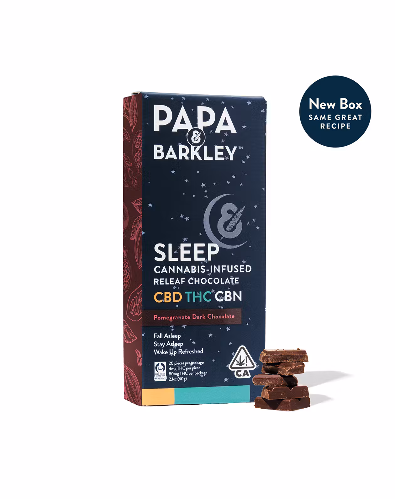 Papa & Barkley - Sleep Dark Chocolate Pomegranate Bar 2:4:3