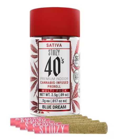 Stiiizy - Blue Dream 40's Mini Infused Preroll 5pk