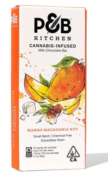 Papa & Barkley - Mango Macadamia Nut Kitchen Milk Chocolate Bar 100mg