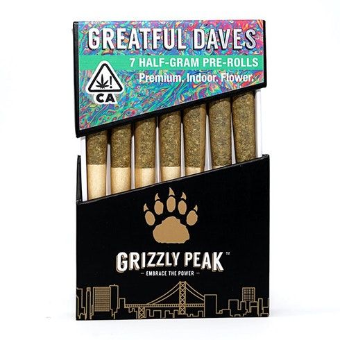 Grizzly Peak™ - Grizzly Peak - Greatful Dave Infused Prerolls 7pk 3.5g
