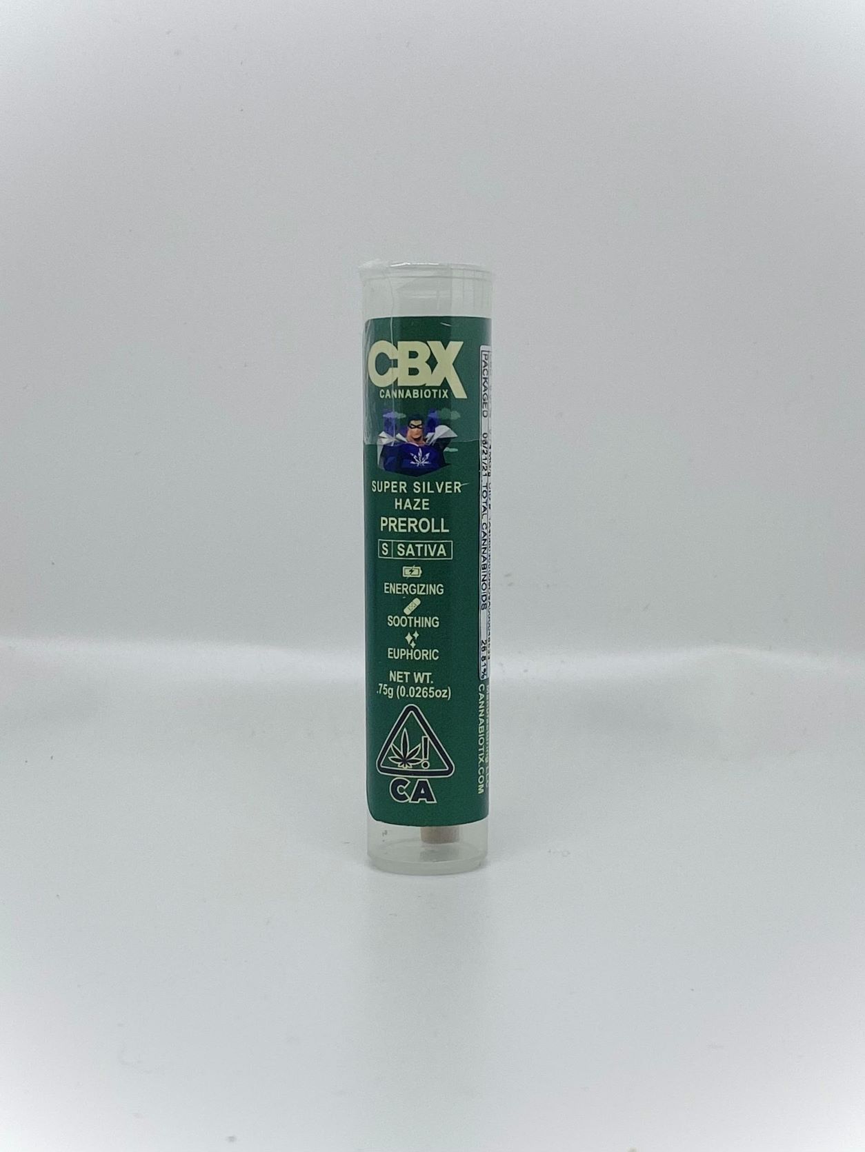 Cannabiotix - CBX - Super Silver Haze .75g Preroll