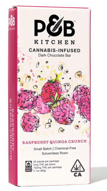 Papa & Barkley - Papa & Barkley - Raspberry Quinoa Crunch Kitchen Dark Chocolate Bar 100mg