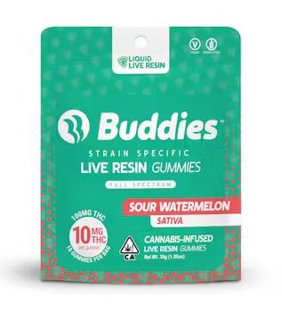 Live Resin Gummies Sour Watermelon 10ct (S)
