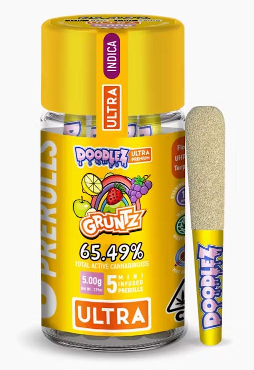 ULTRA 5 x 1g Ultra Potent GRUNTZ Prerolls