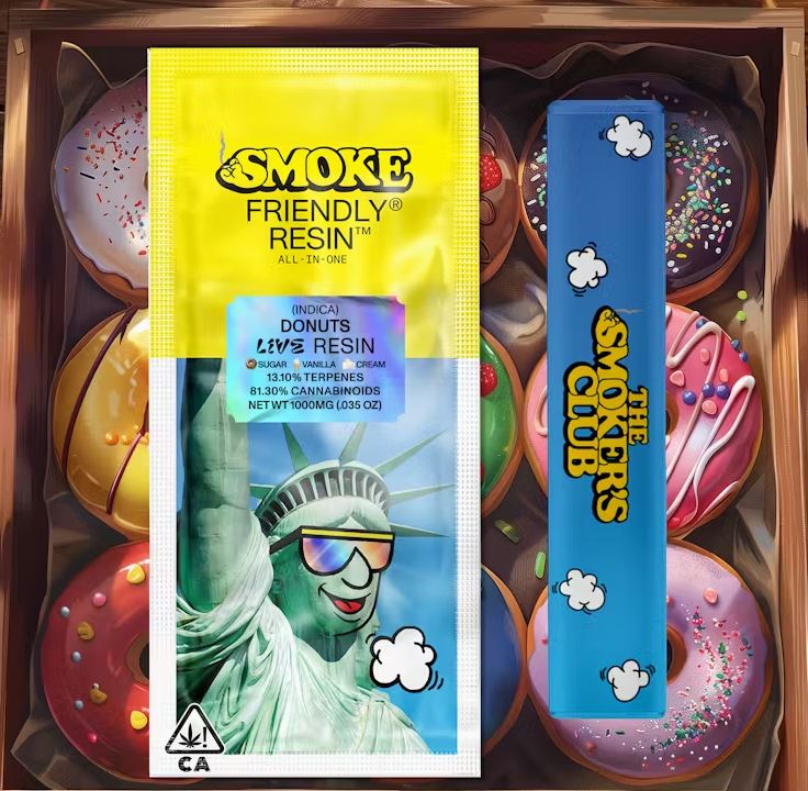 Friendly Brand x The Smoker's Club | Donuts - Indica | 1g Live Resin