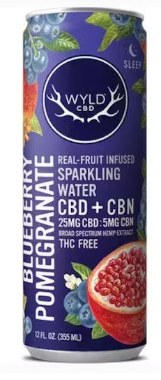 Blueberry Pomegranate CBD:CBN Sparkling Water | 25mg:5mg
